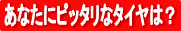 あなたにピッタリなタイヤは？